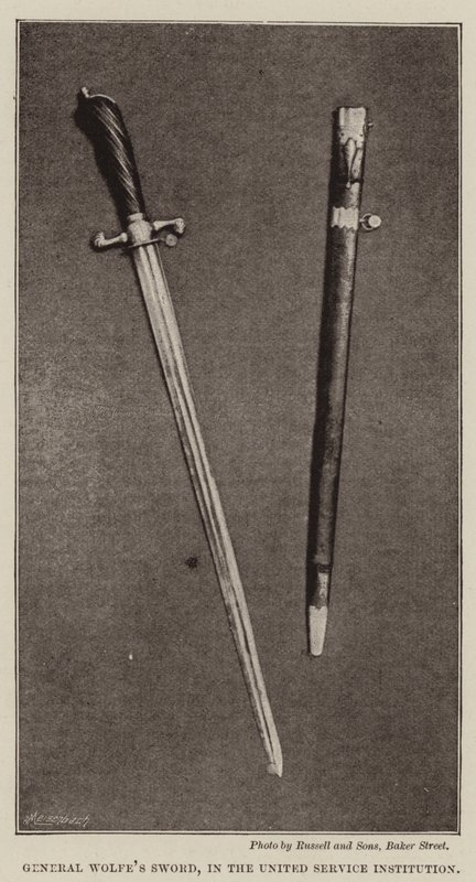 Espada del General Wolfe, en la Institución de Servicio Unido de English Photographer