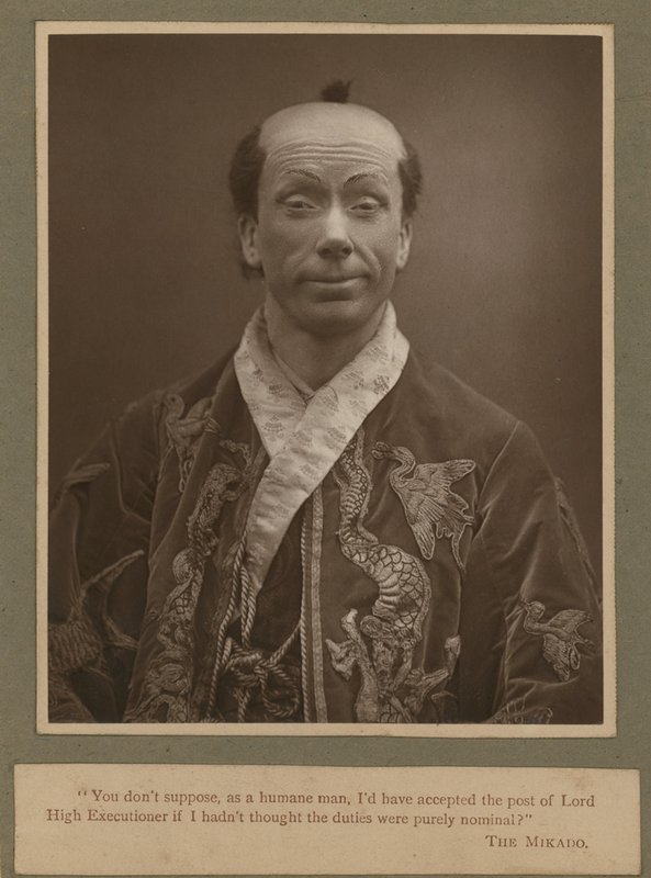 George Grossmith como Ko-Ko en El Mikado de English Photographer