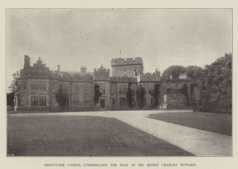 Castillo de Greystoke, Cumberland, la Residencia del Sr. Henry Charles Howard de English Photographer