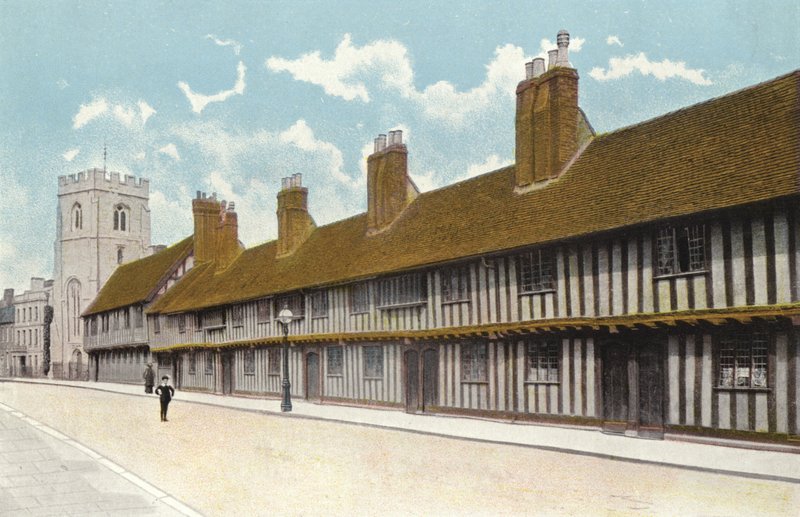 Capilla del Gremio, Escuela de Gramática y Casas de Beneficencia, Stratford-on-Avon de English Photographer