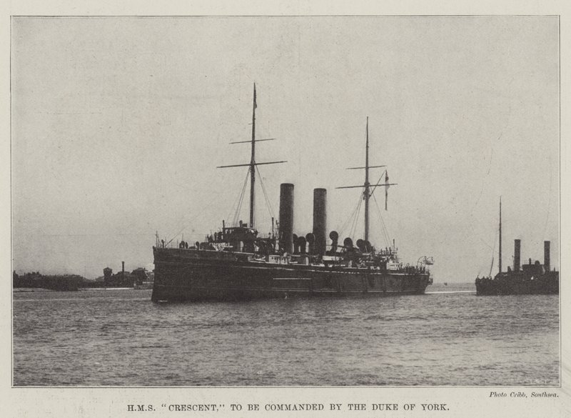 HMS Crescent, a ser comandado por el Duque de York de English Photographer