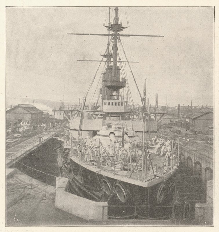 HMS Implacable, Comisionado por el Príncipe Luis de Battenberg de English Photographer