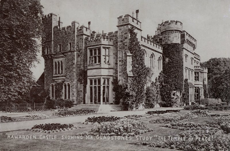 Castillo de Hawarden, hogar del político y primer ministro inglés William Gladstone, Hawarden, Flintshire, Gales de English Photographer