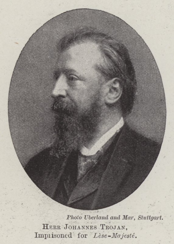Herr Johannes Trojan, encarcelado por Lese-Majeste de English Photographer