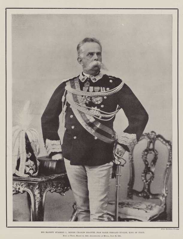Su Majestad Humberto I, Renier Charles Emanuel Jean Marie Fernand Eugene, Rey de Italia de English Photographer