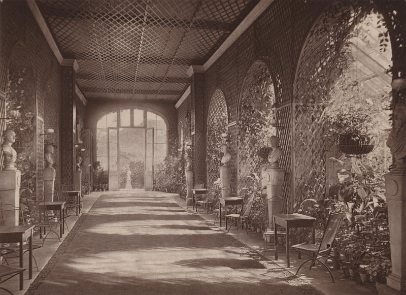Holland House, Londres: Conservatorio principal desde Ball Room (fotografía en B/N) de English Photographer