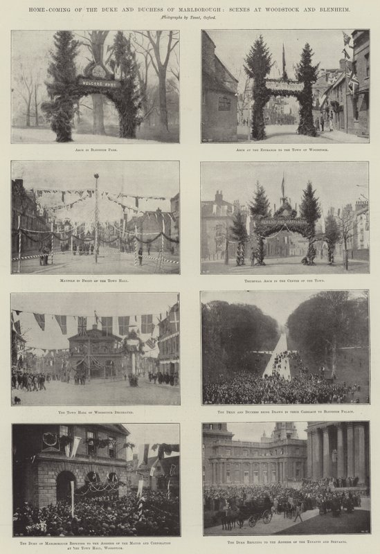 Regreso a Casa del Duque y la Duquesa de Marlborough, Escenas en Woodstock y Blenheim de English Photographer
