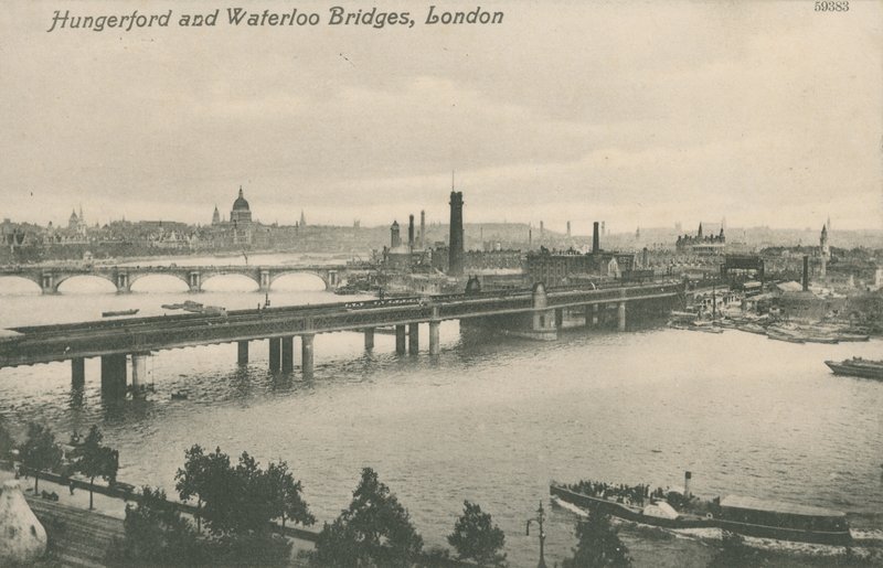 Puentes Hungerford y Waterloo, Londres de English Photographer
