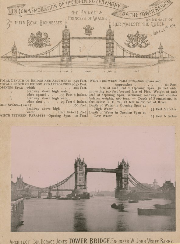 En conmemoración de la apertura del Puente de la Torre de English Photographer