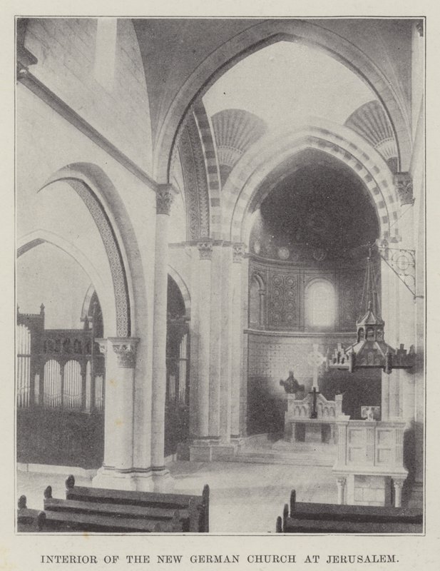 Interior de la nueva iglesia alemana en Jerusalén de English Photographer