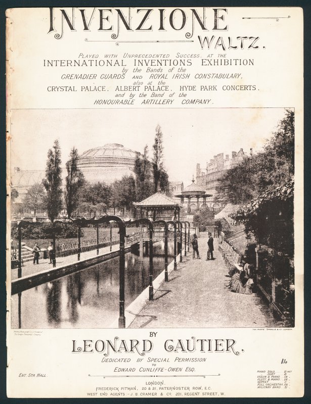 Invenzione Waltz, compuesto para la Exposición Internacional de Invenciones, Kensington, 1885 de English Photographer