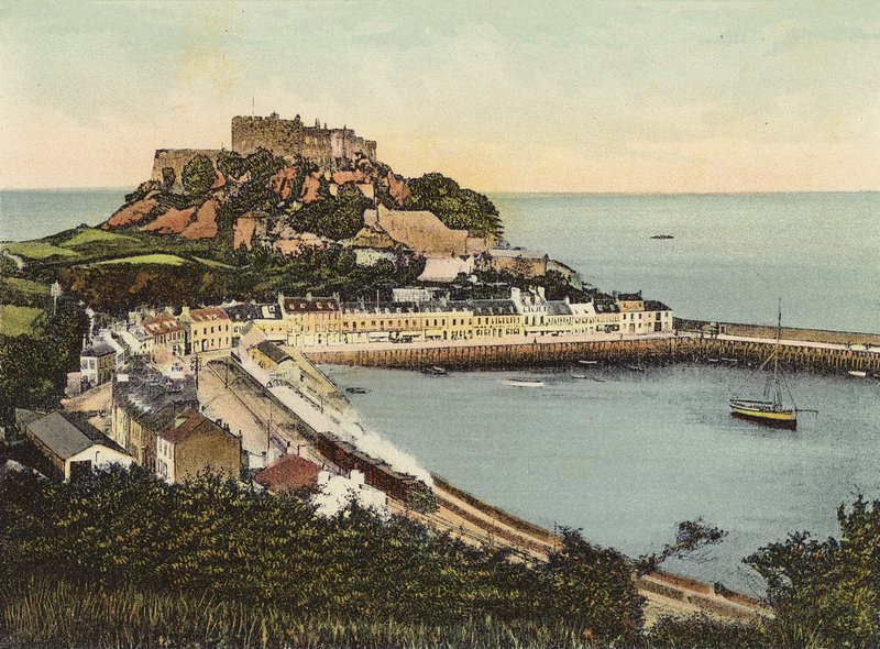 Jersey: Castillo de Mount Orgueil (foto a color) de English Photographer