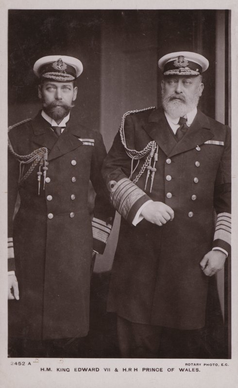 Rey Eduardo VII, Rey Jorge V (foto b/n) de English Photographer