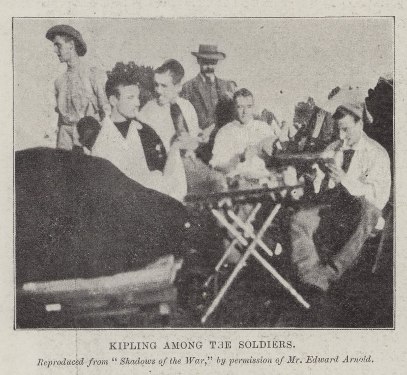 Kipling entre los soldados de English Photographer