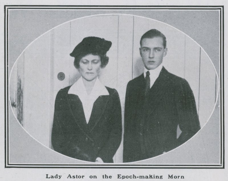 Lady Nancy Astor en la mañana histórica de English Photographer