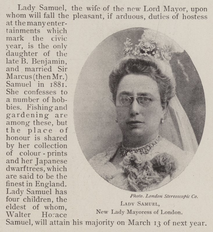 Lady Samuel, nueva alcaldesa de Londres de English Photographer