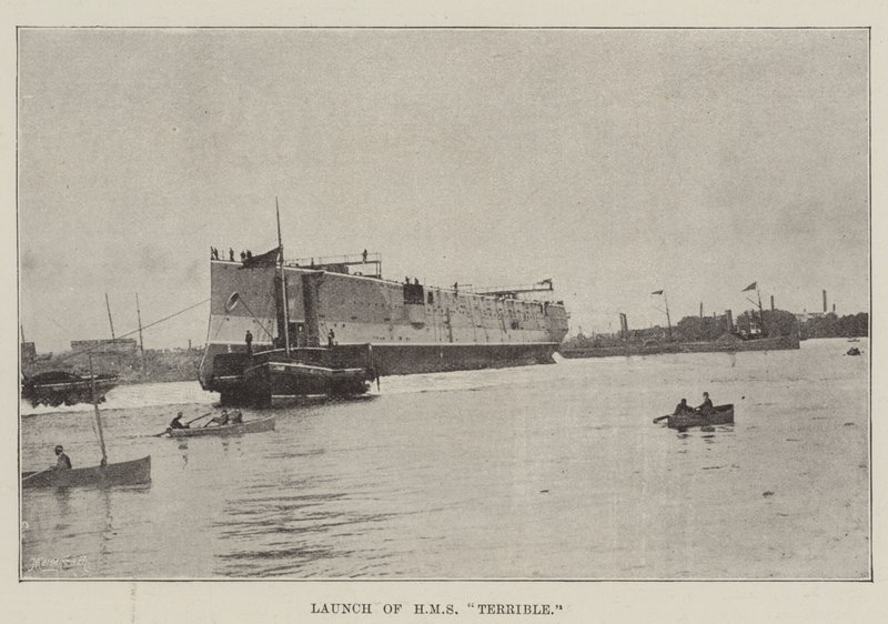 El lanzamiento del HMS Terrible de English Photographer
