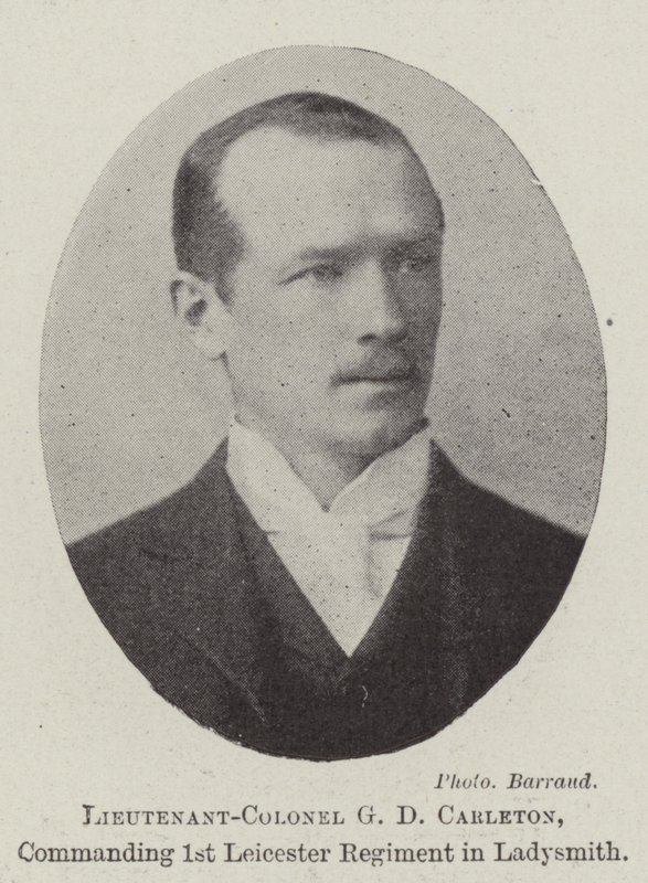 Teniente Coronel G D Carleton, comandando el 1er Regimiento de Leicester en Ladysmith de English Photographer