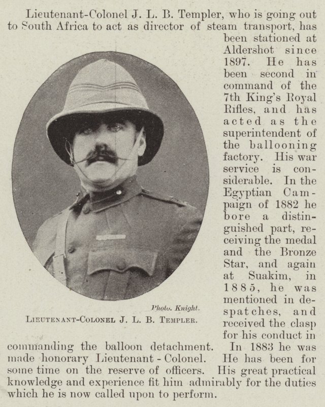 Teniente Coronel J L B Templer de English Photographer