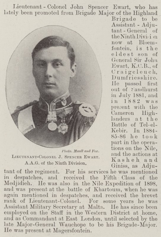 Teniente Coronel J Spencer Ewart, AAG de la Novena División de English Photographer
