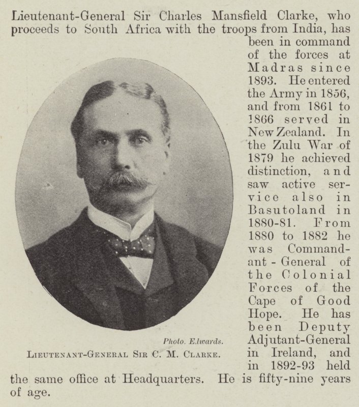 Teniente-General Sir C M Clarke de English Photographer