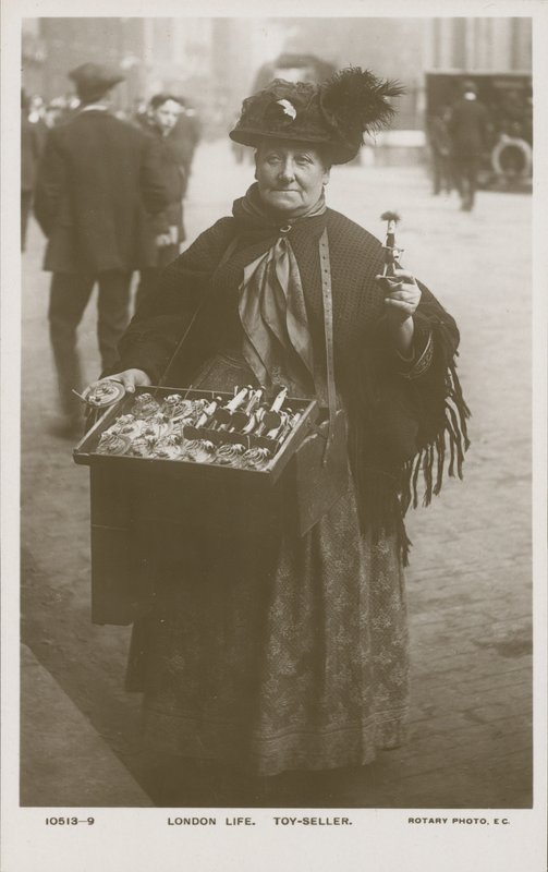 Vida en Londres, un vendedor de juguetes de English Photographer