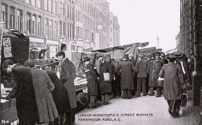Mercados callejeros de trabajadores de Londres de English Photographer