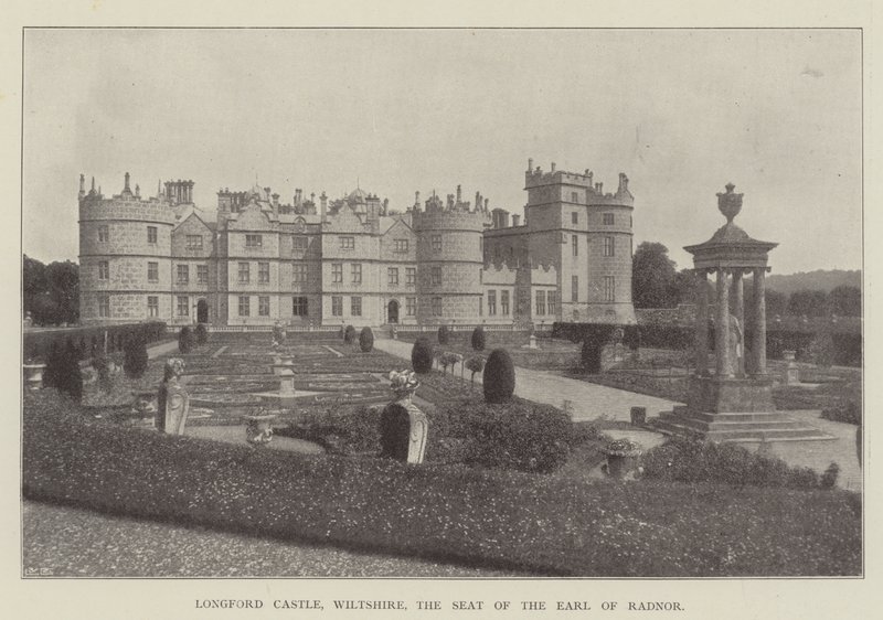 Castillo de Longford, Wiltshire, la residencia del conde de Radnor de English Photographer