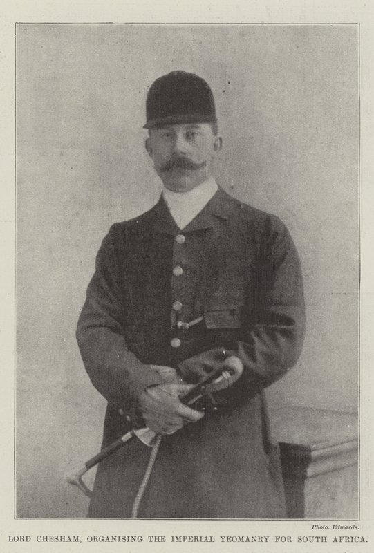 Lord Chesham, organizando la caballería imperial para Sudáfrica de English Photographer