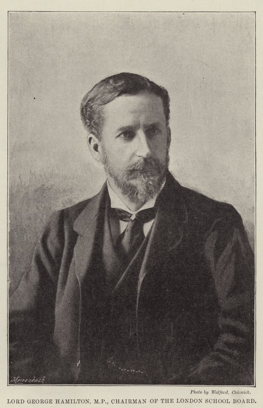 Lord George Hamilton, MP, presidente del Consejo Escolar de Londres de English Photographer