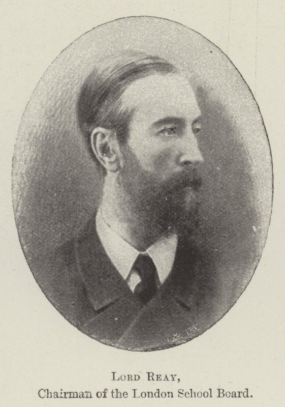 Lord Reay, presidente de la Junta Escolar de Londres de English Photographer