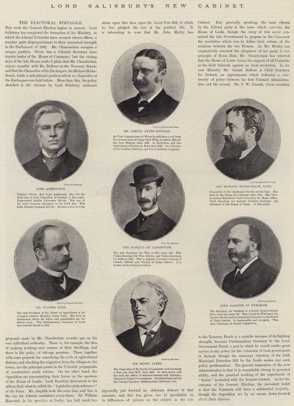 El Nuevo Gabinete de Lord Salisbury de English Photographer