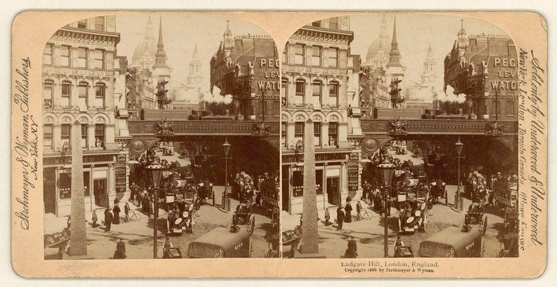 Ludgate Hill, vista estereoscópica de English Photographer