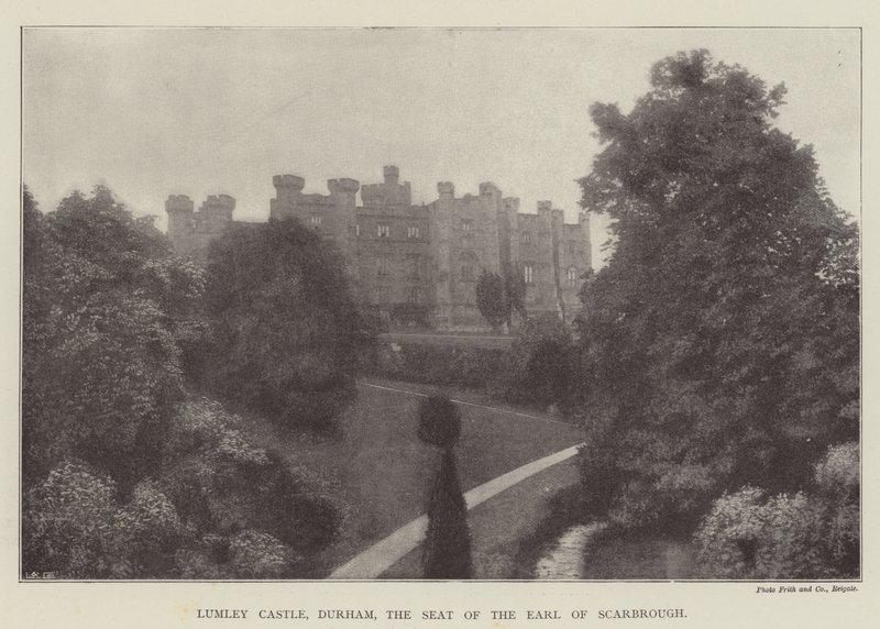 Castillo de Lumley, Durham, la residencia del conde de Scarbrough de English Photographer