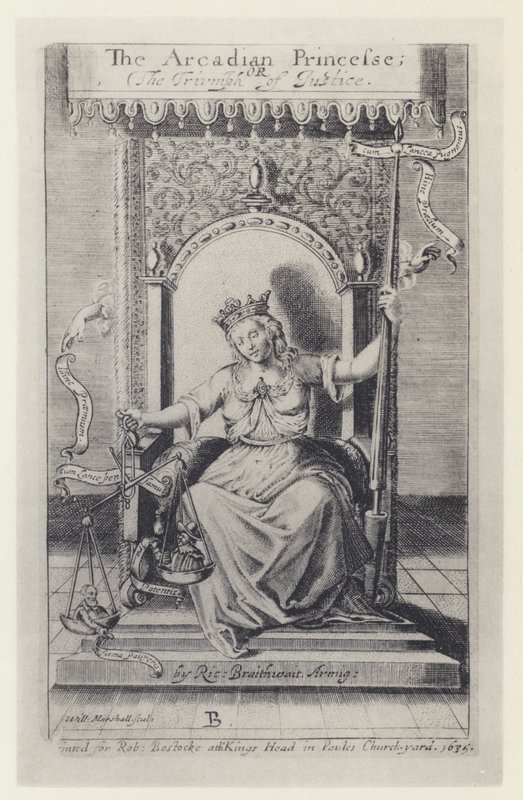 M Silesio, La princesa arcadiana, Tr R Brathwait, T Harper para Bostocke 1635 de English Photographer