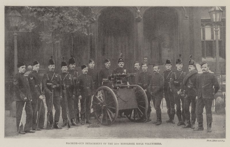 Destacamento de ametralladoras de los Voluntarios de Rifles de Middlesex 22 de English Photographer