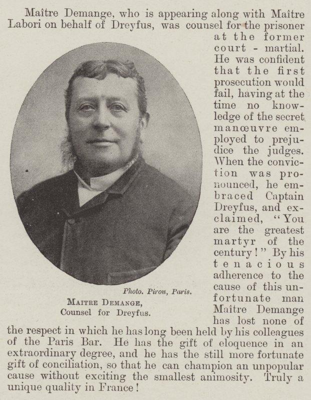 Maitre Demange, abogado de Dreyfus de English Photographer