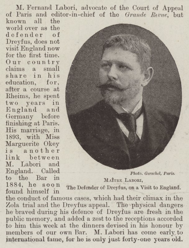 Maître Labori, el Defensor de Dreyfus, en una Visita a Inglaterra de English Photographer