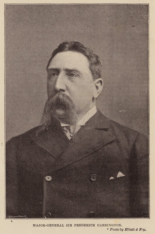 El General de División Sir Frederick Carrington (fotografía en B/N) de English Photographer