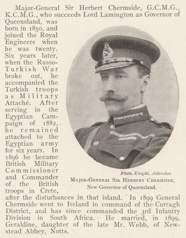 Mayor General Sir Herbert Chermside, nuevo gobernador de Queensland de English Photographer
