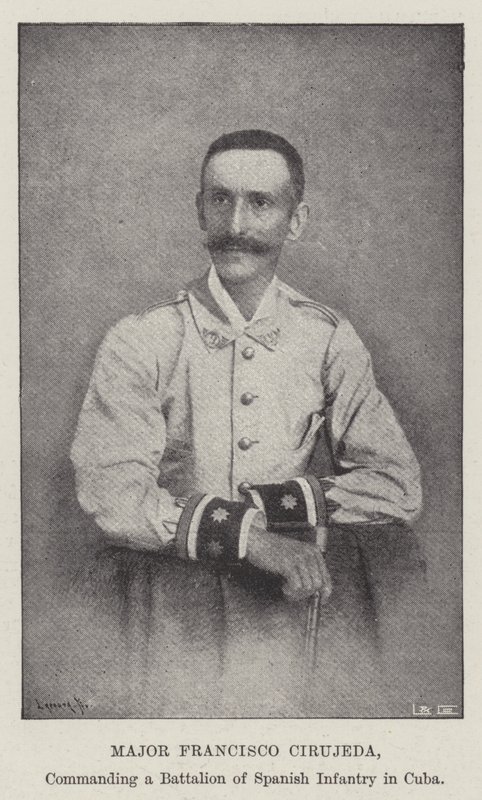 Mayor Francisco Cirujeda, comandante de un Batallón de Infantería Española en Cuba de English Photographer