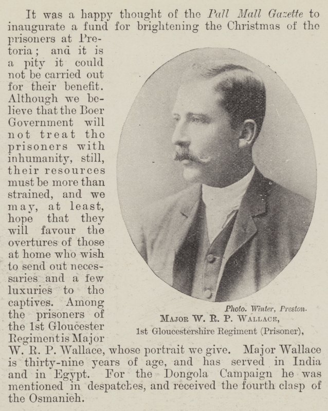 Mayor W R P Wallace, 1er Regimiento de Gloucestershire (Prisionero) de English Photographer