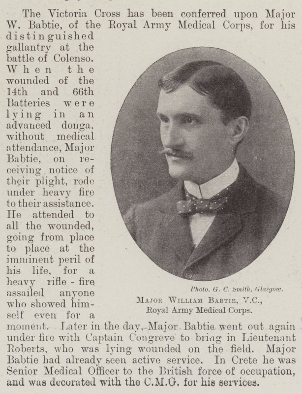 Mayor William Babtie, VC, Cuerpo Médico del Ejército Real de English Photographer
