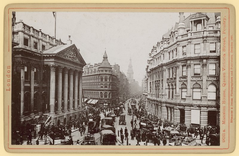 Mansion House, Queen Victoria Street, Poultry, Londres de English Photographer