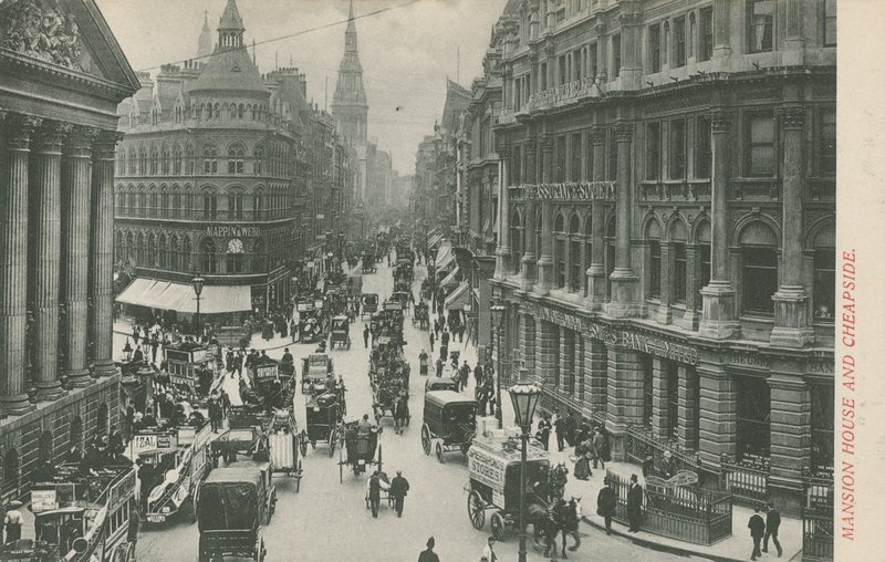 Mansion House y Cheapside, Londres de English Photographer