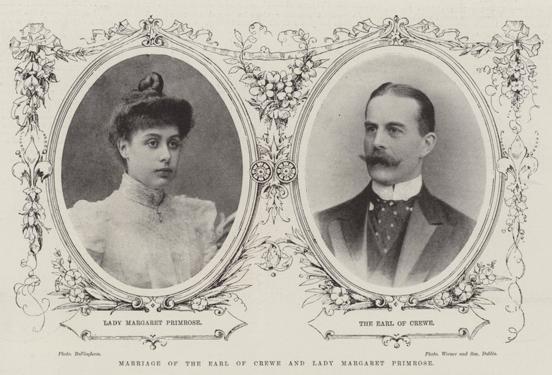 Matrimonio del Conde de Crewe y Lady Margaret Primrose de English Photographer
