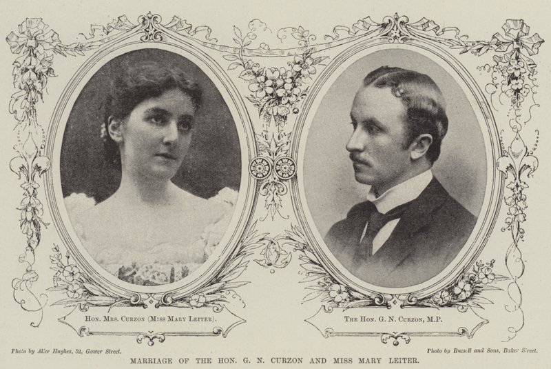 Matrimonio del Honorable G N Curzon y la Srta. Mary Leiter de English Photographer