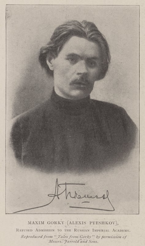 Máximo Gorki (Alexis Pyeshkov), rechazado en la Academia Imperial Rusa de English Photographer
