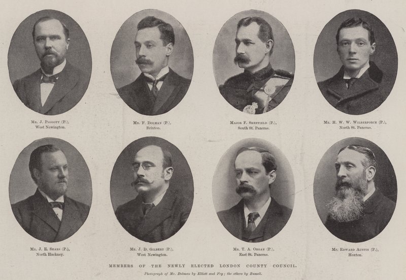 Miembros del recién elegido Consejo del Condado de Londres de English Photographer