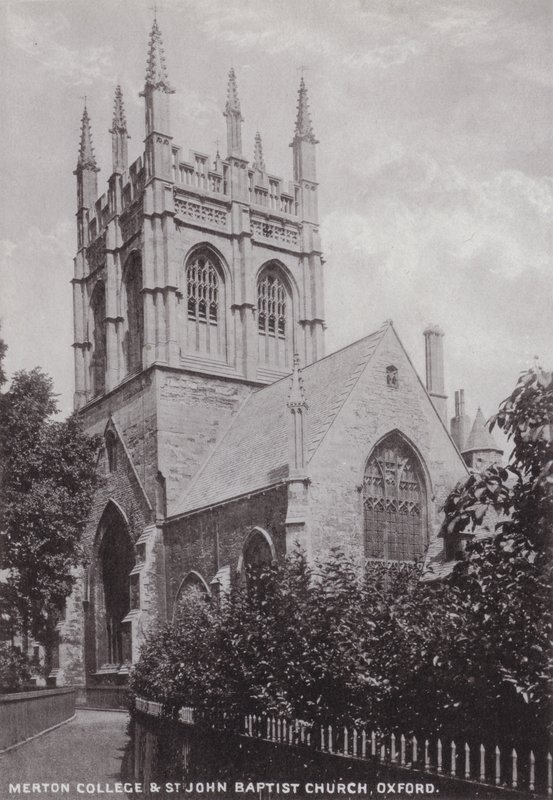 Colegio Merton y la Iglesia de San Juan Bautista, Oxford de English Photographer